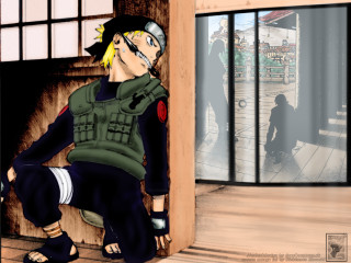 Naruto sitting ledge dog city - else alfelt free wallpaper for desktop