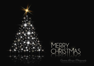 Christmas tree star message black - merry free wallpaper