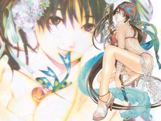 Girl fishtail bird chair bikini - her shoulder free wallpaper