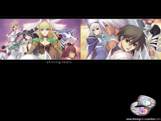 Shining hearts anime characters armor - a black border free wallpaper for desktop