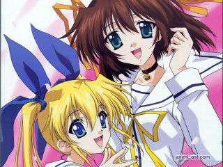 Anime girls blue eyes blonde - a ponytail free wallpaper