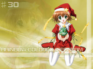 Girl red dress santa hat 3 - a green ball free wallpaper