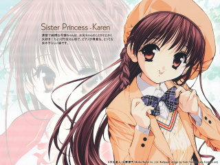 Girl hat coat bowtie portrait - kyoto animation free wallpaper for desktop