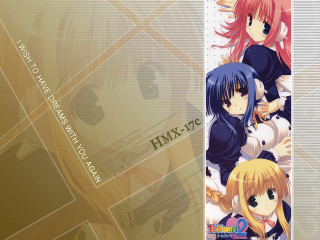 Anime girls school uniform blue - a wallpaper background free wallpaper