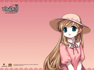 Girl hat pink dress aqua - pink dress free wallpaper