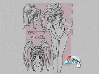 Eizan kikukawa girl ponytail threeposes - long hair and a ponytail free wallpaper