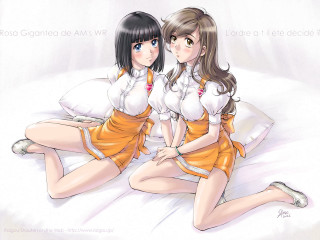 Two girls bed camera phone - a phone free wallpaper