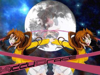 Yellow dress fullmoon space girl - a yellow outfit free wallpaper