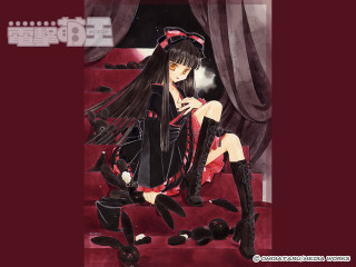 Gothic bunny kimono lolita portrait - her knee free wallpaper