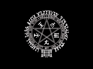 Pentagramus occulte lineart magiccircle girls - symbol free wallpaper for desktop