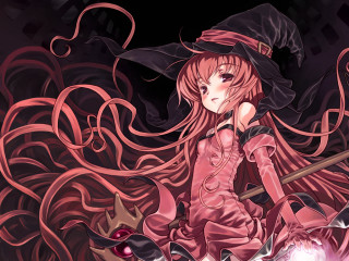 Witch magic woman fire hat - a black hat free wallpaper