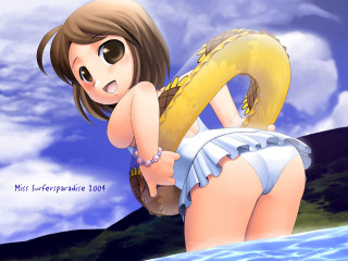 Cartoon woman bikini dragon tail - ambreen butt free wallpaper