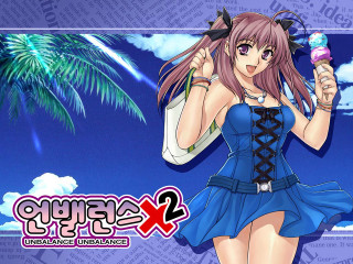 Girl blue dress ice cream - bascove free wallpaper