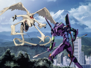 Robot dragon bird cityscape mecha - its back end free wallpaper