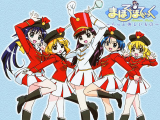 Girls uniform posing arm in - uniform free wallpaper