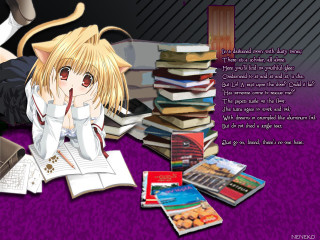 Girl books laptop anime arcueid - remodernism free wallpaper
