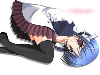 Woman bluehair blush headphones kneeling - her body free wallpaper