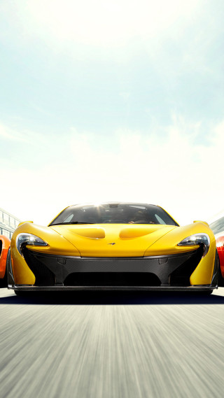 Yellow sports car bridge water - andrew law free wallpaper for mobile