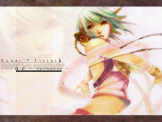 Green hair pink dress sword - a pink ribbon free wallpaper for desktop