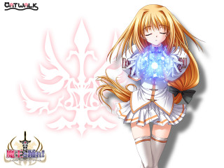 Anime girl glowing ball magic - ball free wallpaper for desktop
