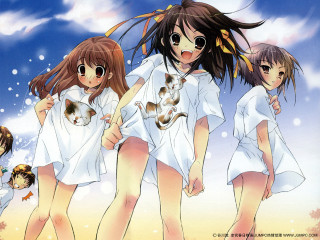 Girls cats white dresses ai - their shoulder free wallpaper for desktop