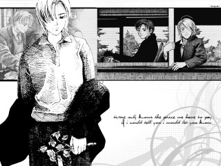 Man woman window flower neo - graphic free wallpaper