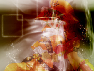 Anime girl hat red outfit - outfit free wallpaper for desktop