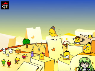 Desert cartoon animals food girls - a desert area free wallpaper