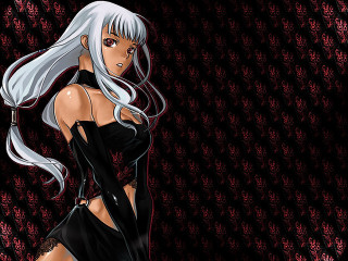 White haired woman black dress 5 - pattern free wallpaper for desktop