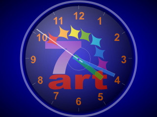 Clock art stars middle face - art informel free wallpaper