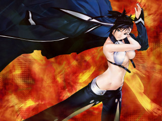 Woman sword flame fire armor - neogeo free wallpaper