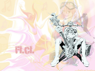 Girl guitar pink flower lyco - a guitar free wallpaper