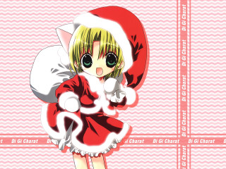 Anime girl santa hat red - a red umbrella free wallpaper