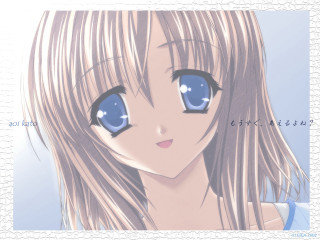 Anime girl blue eyes long 4 - her neck free wallpaper