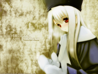 White haired anime gothic portrait 2 - black hat free wallpaper