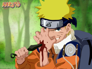 Man blonde haired naruto forest - a knife free wallpaper