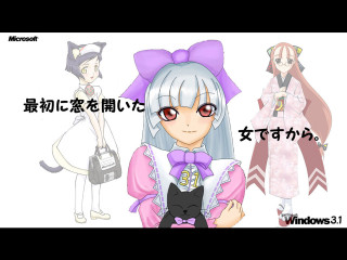 Cartoon girl cat dress kimono - a cartoon character free wallpaper