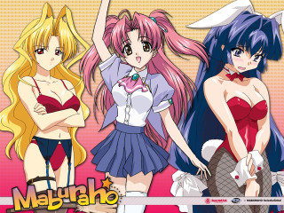 Anime girls longhair sailoroutfit bunnyears - three anime girl free wallpaper