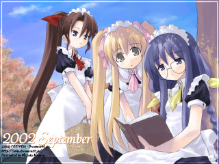 Anime girls reading tree sky - the word free wallpaper for desktop