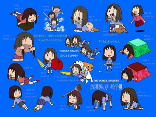 Anime characters expressions poses colors - different pose and colors free wallpaper