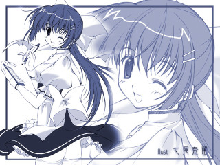 Anime couple blueeyes longhair bottles - the other holding free wallpaper