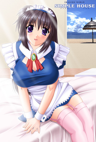 Woman blue dress bed beach - a bed free wallpaper for mobile