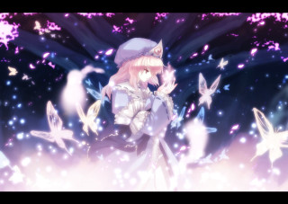 White dress hat butterflies starry - butterfly free wallpaper