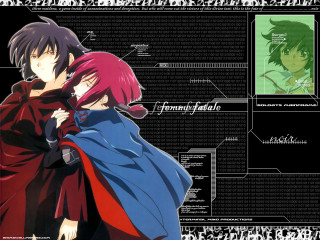 Anime couple neo romanticism credits - text free wallpaper
