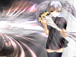 Anime girl long hair sword 4 - light streak free wallpaper