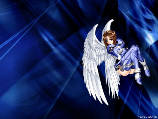 Angel wings flying brown hair - her arm free wallpaper for desktop