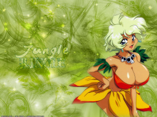 Cartoon jungle female yellow dress - jungle free wallpaper