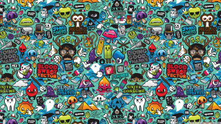 Stickers wallpaper background items colors - a skull free wallpaper