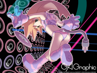 Cartoon pinkhair purplehat cat ears - a pink hair free wallpaper