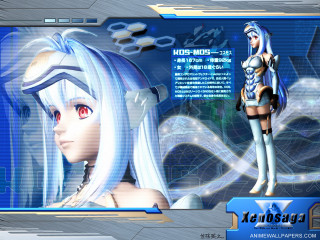 Futuristic girl blue background cybernetics - a futuristic design free wallpaper